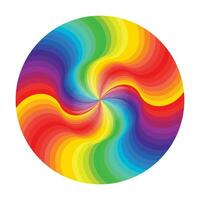 vector achtergrond van levendig regenboog gekleurde kolken draaien naar centrum