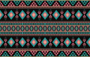 etnisch abstract ikat kunst. aztec ornament afdrukken. meetkundig etnisch patroon naadloos kleur oosters. ontwerp voor achtergrond ,gordijn, tapijt, behang, kleding, inpakken, batik, vector illustratie.