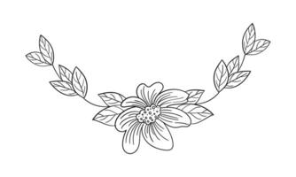 vector bloem arrangement hand- getrokken lijn kunst verzameling voor bruiloft
