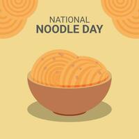 nationaal noodle dag achtergrond. vector