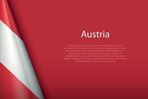 nationaal vlag Oostenrijk geïsoleerd Aan achtergrond met copyspace vector