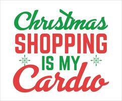 Kerstmis boodschappen doen is mijn cardio vector