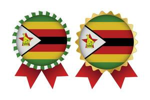 vector medaille reeks ontwerpen van Zimbabwe sjabloon