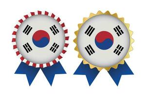 vector medaille reeks ontwerpen van zuiden Korea sjabloon