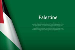 nationaal vlag Palestina geïsoleerd Aan achtergrond met copyspace vector