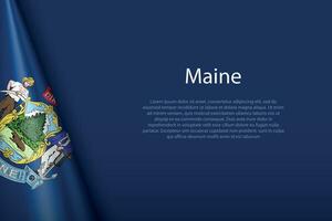 vlag Maine, staat van Verenigde staten, geïsoleerd Aan achtergrond met copyspace vector