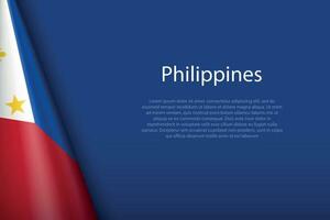 nationaal vlag Filippijnen geïsoleerd Aan achtergrond met copyspace vector
