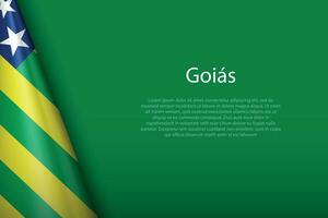 vlag goias, staat van Brazilië, geïsoleerd Aan achtergrond met copyspace vector