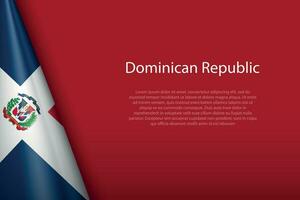 nationaal vlag dominicaans republiek geïsoleerd Aan achtergrond met copyspace vector