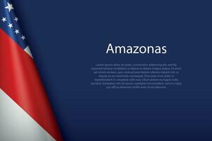 vlag amazones, staat van Brazilië, geïsoleerd Aan achtergrond met copyspace vector
