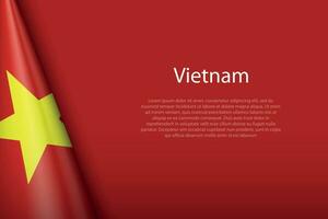 nationaal vlag Vietnam geïsoleerd Aan achtergrond met copyspace vector