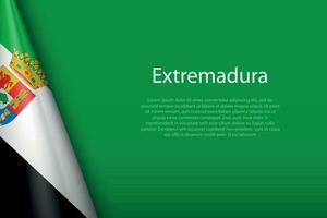vlag extremadura, gemeenschap van Spanje, geïsoleerd Aan achtergrond met copyspace vector