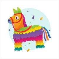 Mexicaans pinata ezel kleurrijk vector illustratie