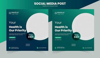 medische post op sociale media vector