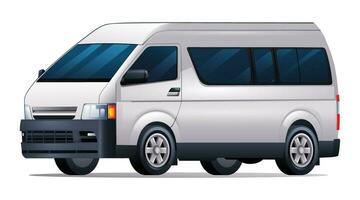 minibus vector illustratie. busje geïsoleerd Aan wit achtergrond