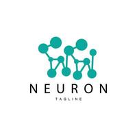 neuron logo, CEL dna netwerk vector, en deeltje technologie, gemakkelijk illustratie sjabloon ontwerp vector