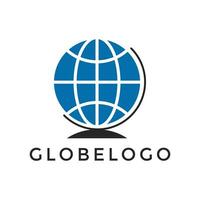 modern wereldbol logo ontwerp vector sjabloon