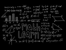 realistische wiskunde schoolbord achtergrond afbeelding vector