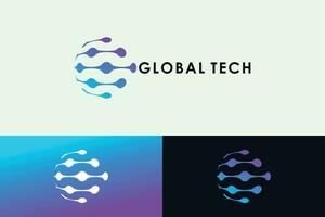 technologie logo ontwerp concept vector