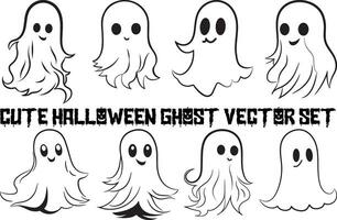 schattig halloween geest vector, geest clip art voor halloween, spookachtig geest illustratie, geest karakter voor halloween. vector