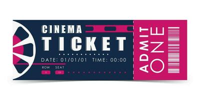 bioscoop ticket sjabloon. modern elegant ticket kaart illustratie sjabloon. vector. vector