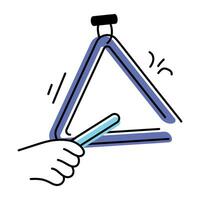 driehoek muziek- tekening icoon, beschikbaar voor premie downloaden vector