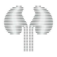 lijn vorm nier logo vector