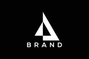 minimaal en abstract driehoek vector logo ontwerp