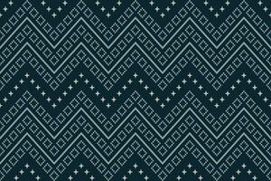 groen kruis steek kleurrijk meetkundig traditioneel etnisch patroon ikat naadloos patroon grens abstract ontwerp voor kleding stof afdrukken kleding jurk tapijt gordijnen en sarong aztec Afrikaanse Indisch Indonesisch vector