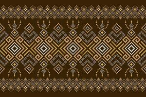 natuur jaargangen kruis steek traditioneel etnisch patroon paisley bloem ikat achtergrond abstract aztec Afrikaanse Indonesisch Indisch naadloos patroon voor kleding stof afdrukken kleding jurk tapijt gordijnen en sarong vector