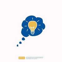 creativiteit gerelateerde doodle pictogram concept met lamp lamp symbool. creatief ontwerp, tekenen, idee, inspiratie, brainstormen, opstarten en denken vectorillustratie vector