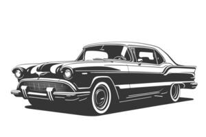 klassiek Amerikaans auto stijl. wijnoogst voertuig vector illustratie. modern afdrukken ontwerp van retro machine.