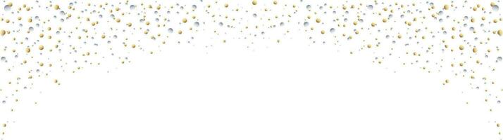 goud en zilver abstract schitteren confetti geïsoleerd Aan wit achtergrond vector