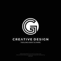 g brief logo, g brief logo ontwerp vector