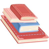 stack van boeken naar lezen in vlak ontwerp stijl. literatuur voor lezing en onderwijs. vector