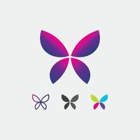 vlinder conceptueel schoonheidspictogram dierlijk insect eenvoudig, kleurrijk pictogram. logo. vector illustratie