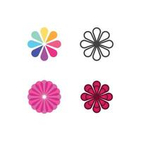 bloem set vector logo en ontwerp voor zakelijk ontwerp tuin icoon natuur en schoonheid bloesem
