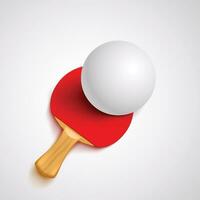 rood ping pong racket vector