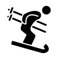 skis vector glyph icoon voor persoonlijk en reclame gebruiken.