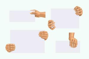 hand- Holding papier reeks vector