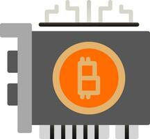 bitcoin mijnbouw vector icoon ontwerp