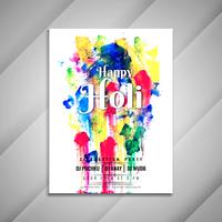 Abstracte stijlvolle Happy Holi viering flyer ontwerpsjabloon vector