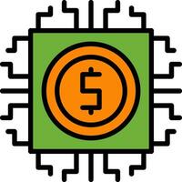 digitaal valuta vector icoon ontwerp