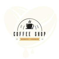 koffie logo - vector illustratie, embleem reeks ontwerp Aan zwart achtergrond.