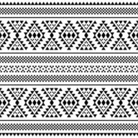 naadloos etnisch pixel patroon in zwart en wit kleur. tribal vector illustratie met inheems Amerikaans stijl. ontwerp voor afdrukken kleding stof en kleding.