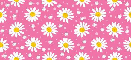 madeliefje bloem patroon. mooi wit bloem achtergrond. bloemen bloesem madeliefje. voorjaar wit bloem ontwerp vector. madeliefjes Aan een licht roze achtergrond. vector ontwerp voor kleding stof, inpakken papier, afdrukken kaart.