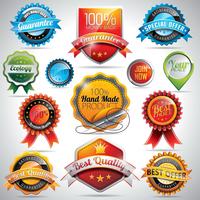 Vector set etiketten en badges illustratie