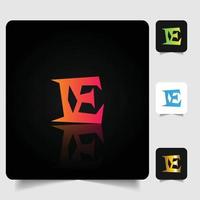 e letter logo professioneel abstract verloopontwerp vector