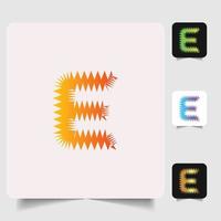 e letter logo professioneel abstract verloopontwerp vector