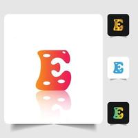 e letter logo professioneel abstract verloopontwerp vector